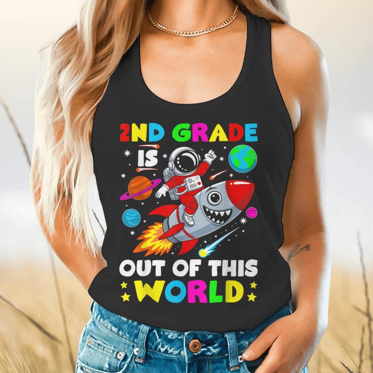 2nd Grade Is Out Of This World Space Rocket Planets Teacher Flowy Tank, gift for family, gift for coworker