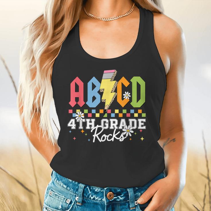 4th Grade Rocks ABCD Back To School Rock Teachers Flowy Tank, gift for family, gift for coworker 4th Grade Rocks ABCD Back To School Rock Teachers Flowy Tank, gift for family, gift for coworker