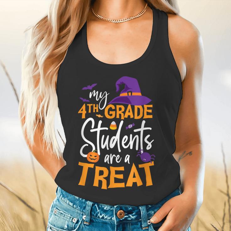 My 4th Grade Students Are a Treat Teacher Halloween Witch For Men Women Kids Flowy Tank, gift for family, gift for coworker