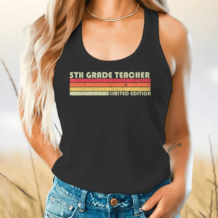 5TH GRADE TEACHER Job Title Profession Birthday Worker Flowy Tank, gift for family, gift for coworker