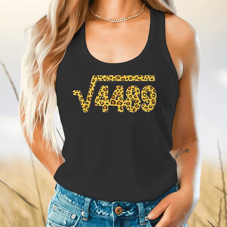 6 7 Leopard Pattern Meme Square Root 4489 Slang Math Teacher Flowy Tank, gift for family, gift for coworker