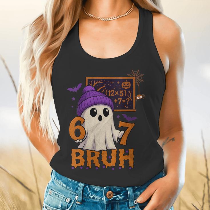 67 Teacher Halloween Ghost Six Seven Meme Math Equation Bruh Flowy Tank, gift for family, gift for coworker