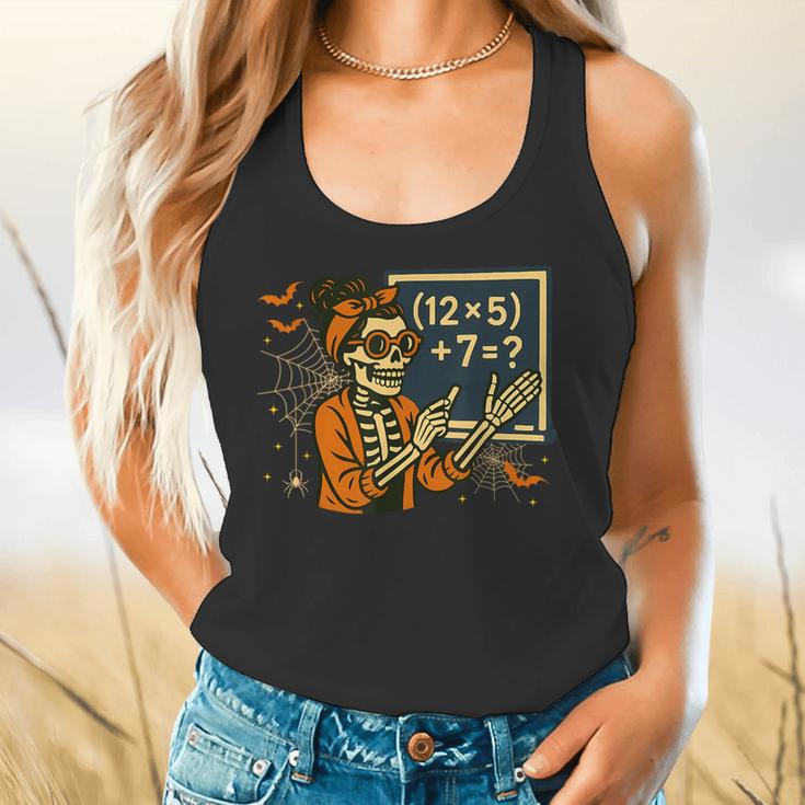 67 Teacher Halloween Skeleton Six Seven Meme Math Flowy Tank, gift for family, gift for coworker 67 Teacher Halloween Skeleton Six Seven Meme Math Flowy Tank, gift for family, gift for coworker
