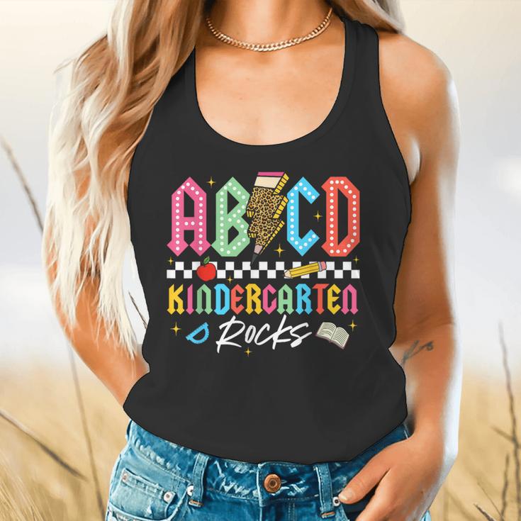 ABCD Kindergarten Rocks Pencil Lightning Teachers Rock Boys Flowy Tank, gift for family, gift for coworker