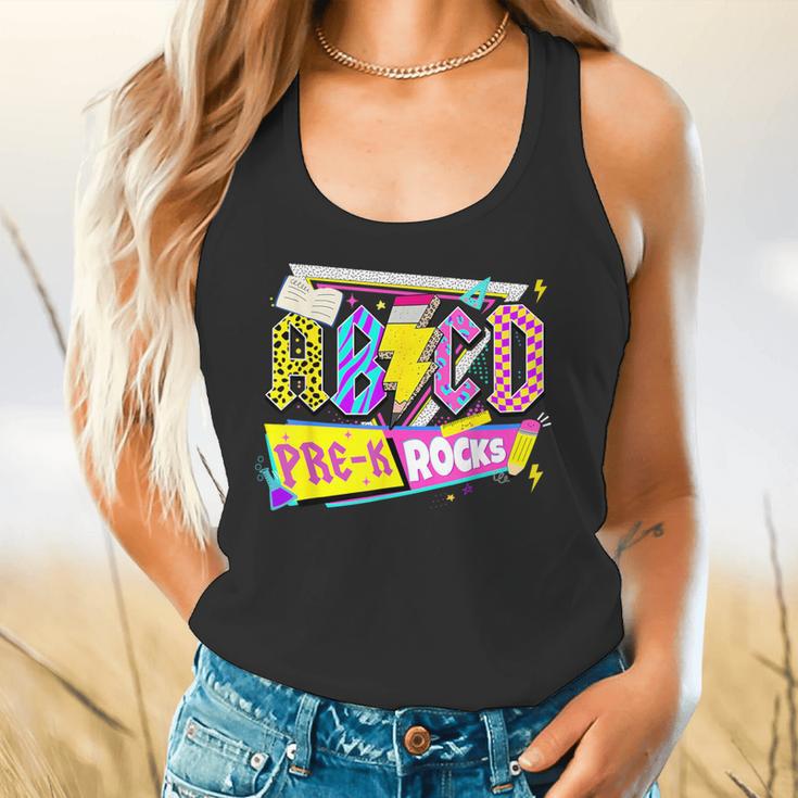 ABCD Pre-K Rocks Back To School PreK Kindergarten Teacher Flowy Tank, gift for family, gift for coworker ABCD Pre-K Rocks Back To School PreK Kindergarten Teacher Flowy Tank, gift for family, gift for coworker