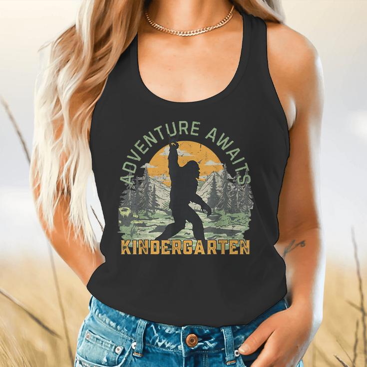 Adventure Awaits Bigfoot Teacher Kindergarten Back To School Flowy Tank, gift for family, gift for coworker Adventure Awaits Bigfoot Teacher Kindergarten Back To School Flowy Tank, gift for family, gift for coworker