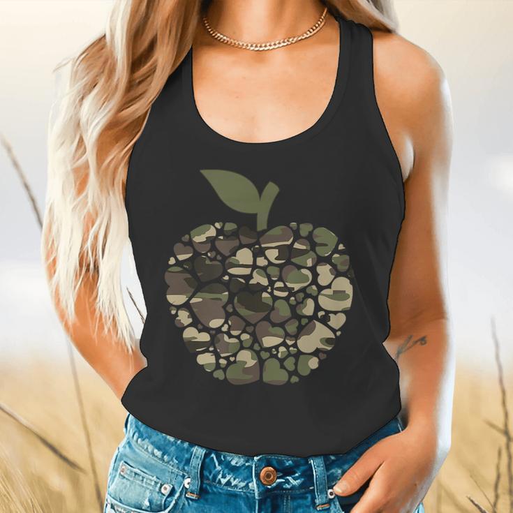 Apple Hearts Teacher Camouflage Clothing School Camo Apple For Men Women Girls Kids Flowy Tank, gift for family, gift for coworker Apple Hearts Teacher Camouflage Clothing School Camo Apple For Men Women Girls Kids Flowy Tank, gift for family, gift for coworker