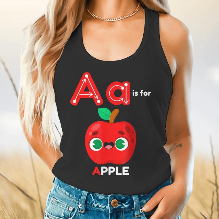 A Is For Apple Pre-K Kindergarten Teacher Student Flowy Tank, gift for family, gift for coworker