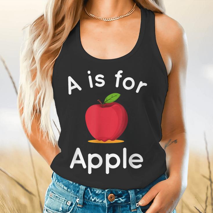 A Is For Apple Toddler Kindergarten Preschool Teacher Flowy Tank, gift for family, gift for coworker A Is For Apple Toddler Kindergarten Preschool Teacher Flowy Tank, gift for family, gift for coworker