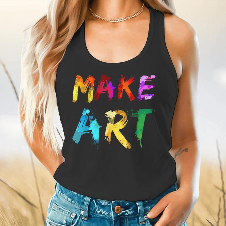 Make Art Painter Artist Teacher Artsy Men Women Kids Flowy Tank, gift for family, gift for coworker