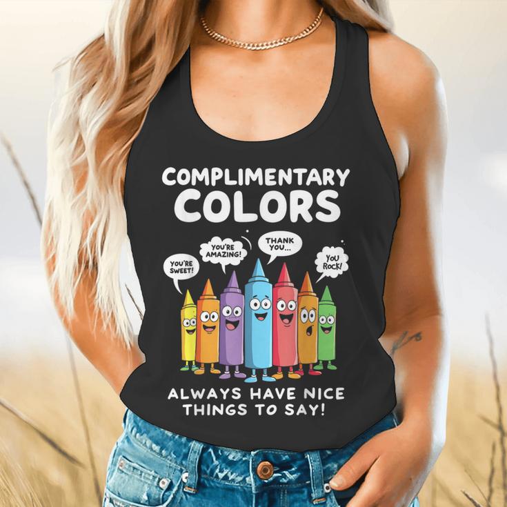 Art Teacher COMPLIMENTARY Colors Always Have Things To Say Flowy Tank, gift for family, gift for coworker Art Teacher COMPLIMENTARY Colors Always Have Things To Say Flowy Tank, gift for family, gift for coworker