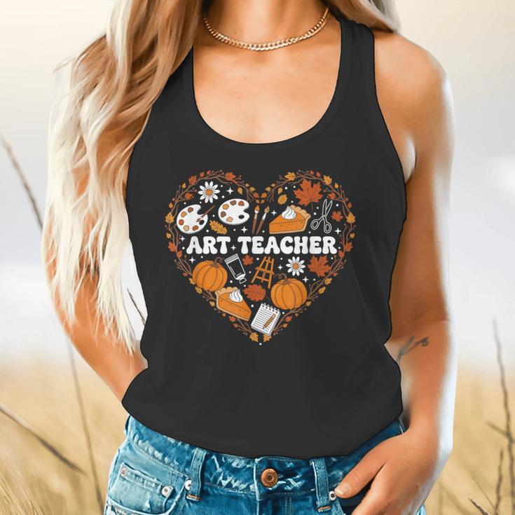Art Teacher Heart Autumn Thanksgiving Kids Flowy Tank, gift for family, gift for coworker Art Teacher Heart Autumn Thanksgiving Kids Flowy Tank, gift for family, gift for coworker