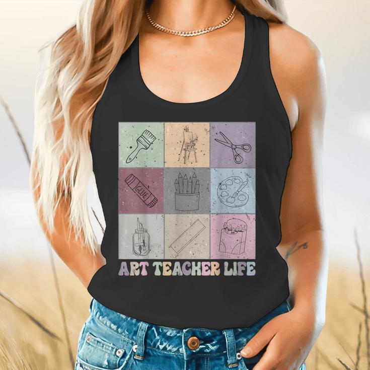 Art Teacher Life Retro Groovy Teaching Future Artists Flowy Tank, gift for family, gift for coworker Art Teacher Life Retro Groovy Teaching Future Artists Flowy Tank, gift for family, gift for coworker
