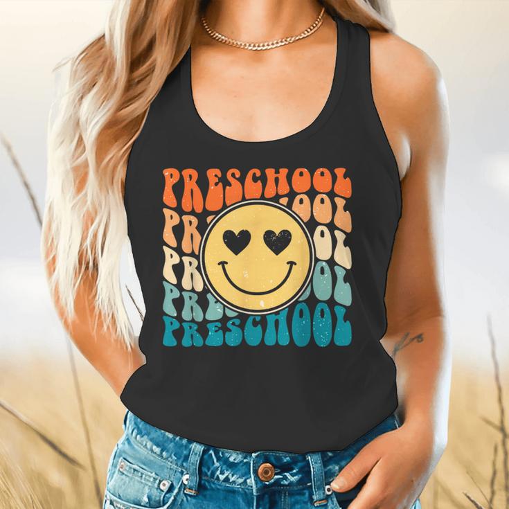 Back To School Groovy Smile Preschool Teachers Students Kids Flowy Tank, gift for family, gift for coworker Back To School Groovy Smile Preschool Teachers Students Kids Flowy Tank, gift for family, gift for coworker