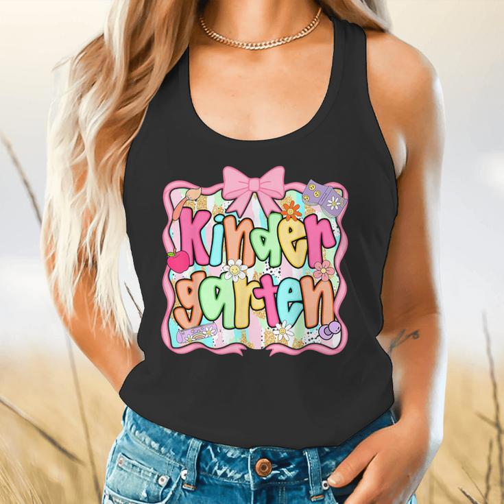 Back To School Kindergarten Preppy Teacher Girl Flowy Tank, gift for family, gift for coworker Back To School Kindergarten Preppy Teacher Girl Flowy Tank, gift for family, gift for coworker