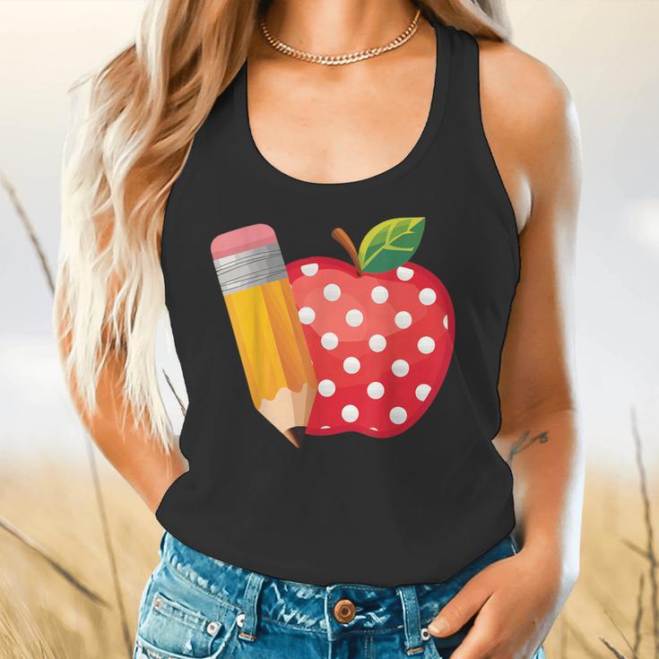 Back To School Pencil And Apple Teacher Student Flowy Tank, gift for family, gift for coworker Back To School Pencil And Apple Teacher Student Flowy Tank, gift for family, gift for coworker