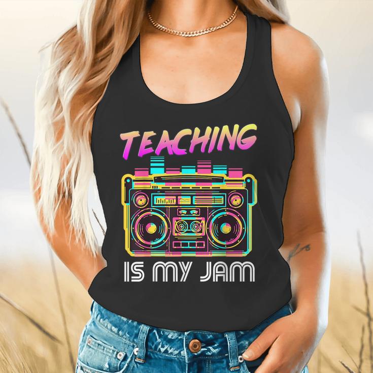 Back To School Retro Teaching Is My Jam 80s Teacher Boombox Flowy Tank, gift for family, gift for coworker Back To School Retro Teaching Is My Jam 80s Teacher Boombox Flowy Tank, gift for family, gift for coworker