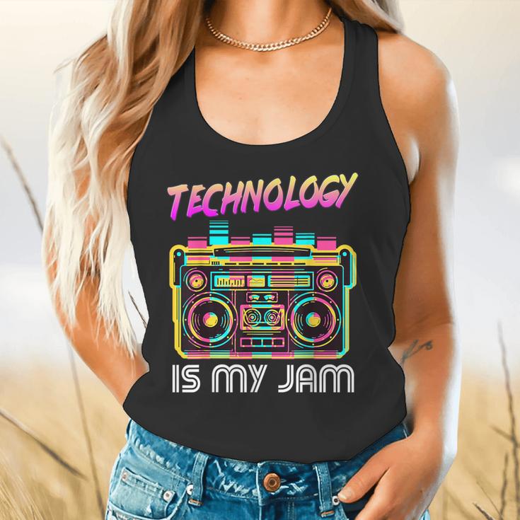 Back To School Retro Technology Is My Jam 80's Teacher Flowy Tank, gift for family, gift for coworker Back To School Retro Technology Is My Jam 80's Teacher Flowy Tank, gift for family, gift for coworker