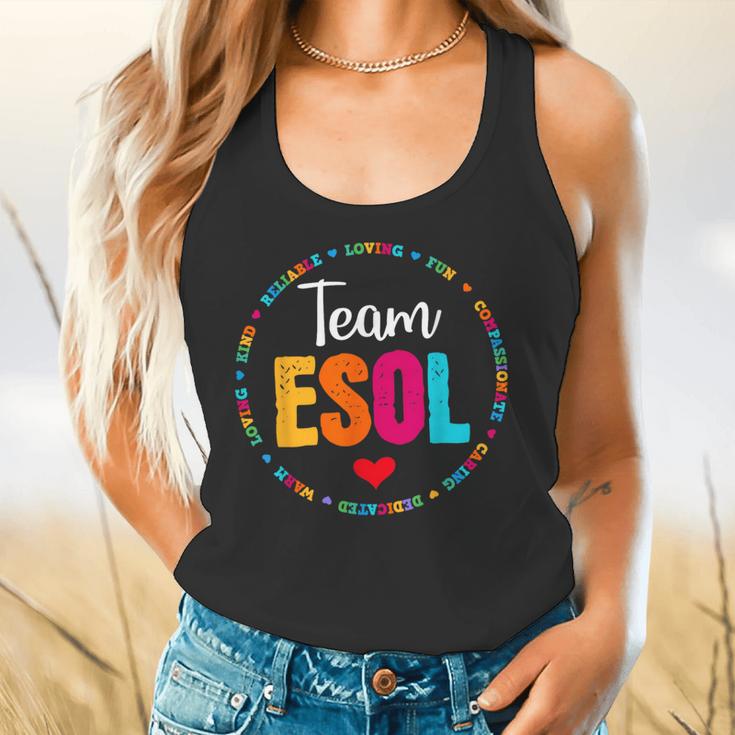 Back To School Teachers Crew Students Team ESOL Teacher Flowy Tank, gift for family, gift for coworker