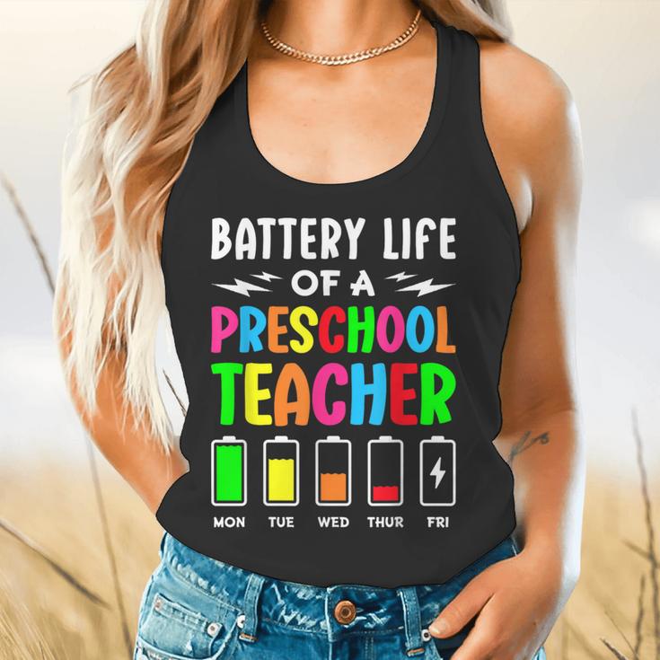 Battery Life Of a Preschool School Teacher School Week Flowy Tank, gift for family, gift for coworker Battery Life Of a Preschool School Teacher School Week Flowy Tank, gift for family, gift for coworker