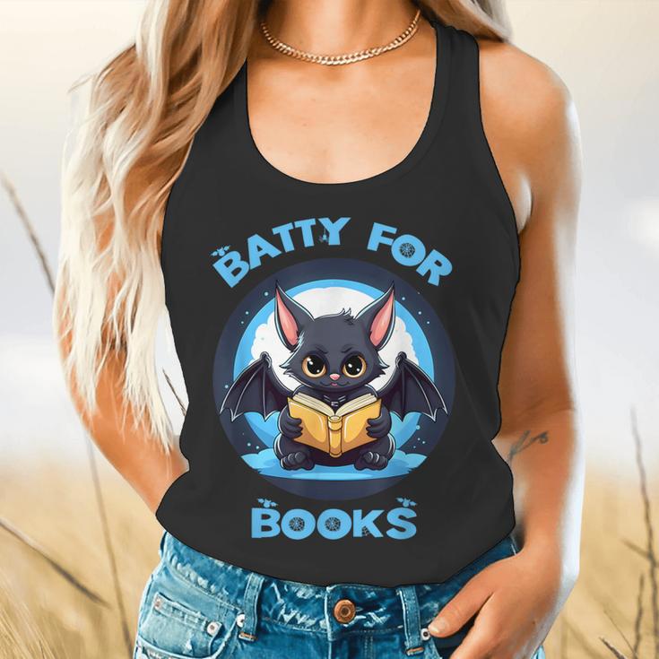 Batty About Books Lover Teacher Librarian Bookish Halloween For Men Women Kids Flowy Tank, gift for family, gift for coworker Batty About Books Lover Teacher Librarian Bookish Halloween For Men Women Kids Flowy Tank, gift for family, gift for coworker