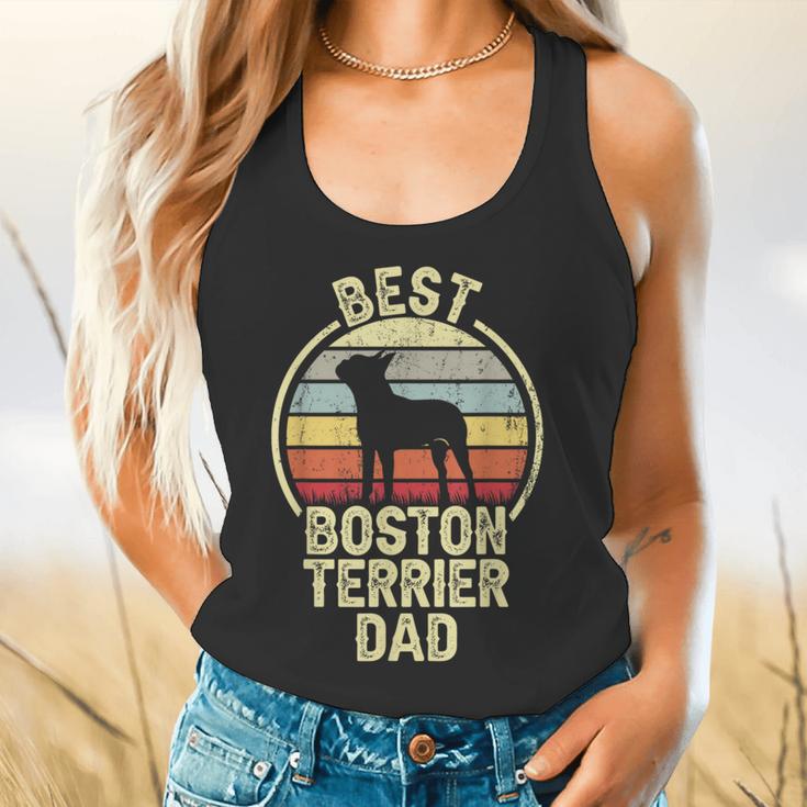 Best Dog Father Dad Vintage Boston Terrier For Men Women Flowy Tank, gift for family, gift for coworker