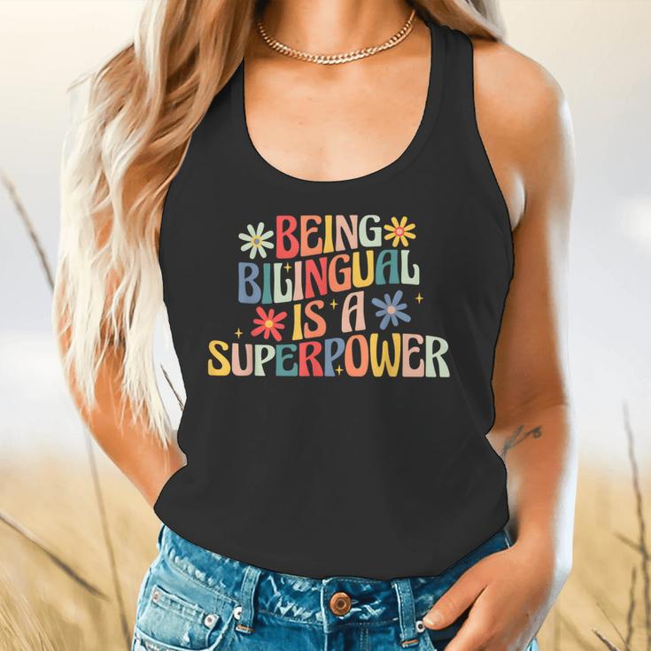 Being Bilingual Is A Superpower Back To School ESL Teacher Flowy Tank, gift for family, gift for coworker Being Bilingual Is A Superpower Back To School ESL Teacher Flowy Tank, gift for family, gift for coworker