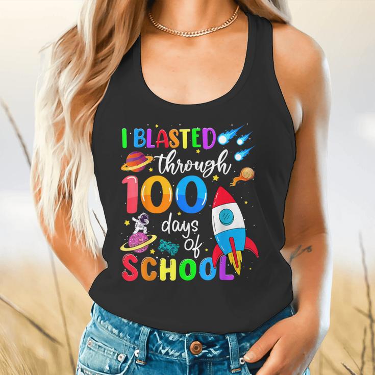 I Blasted Through 100 Days Of School 100th Day Teacher Kids Flowy Tank, gift for family, gift for coworker