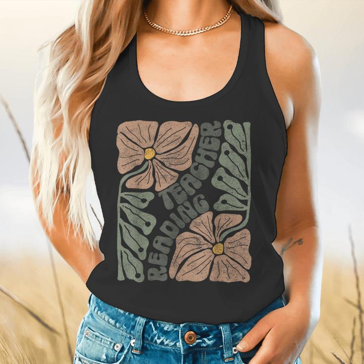 Boho Floral Reading Teacher Retro Reading Specialist Wildfl Flowy Tank, gift for family, gift for coworker Boho Floral Reading Teacher Retro Reading Specialist Wildfl Flowy Tank, gift for family, gift for coworker