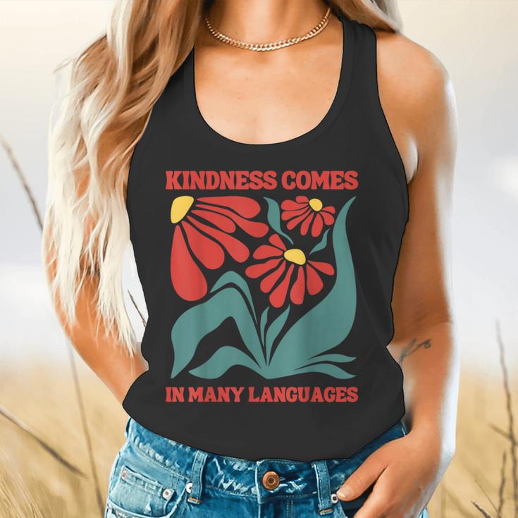 Boho Flower ESL Teacher Kindness Comes In Many Languages Flowy Tank, gift for family, gift for coworker Boho Flower ESL Teacher Kindness Comes In Many Languages Flowy Tank, gift for family, gift for coworker