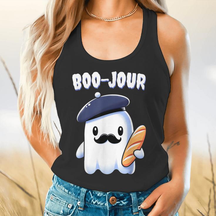 Boo Jour Ghost French Teacher Vintage Teacherlife Groovy Flowy Tank, gift for family, gift for coworker