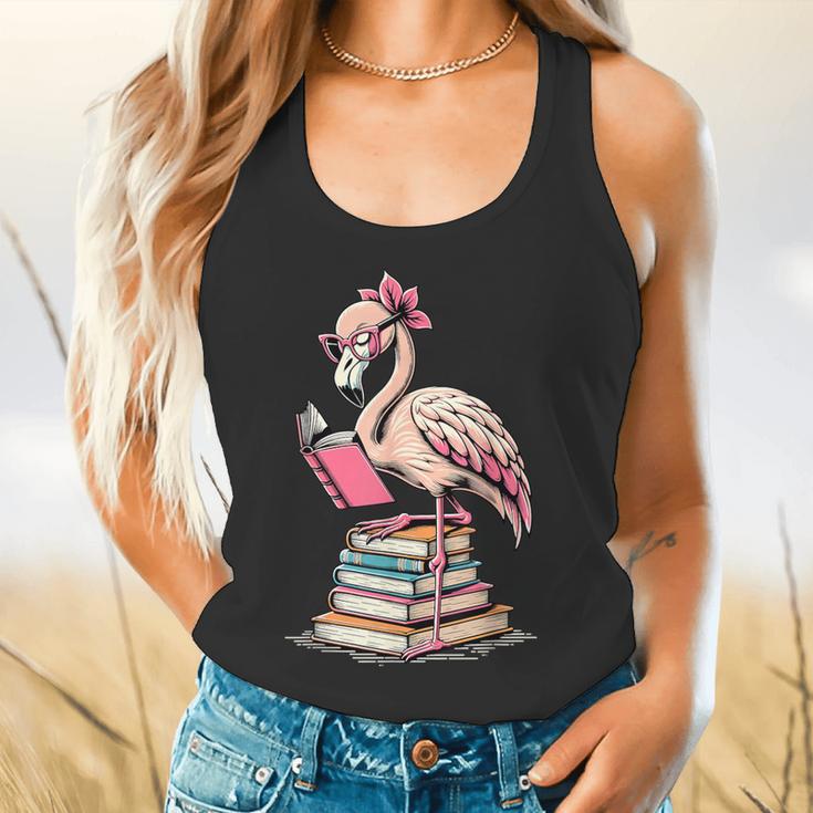 Book Lover Cute Flamingo Reading Teacher Librarian Women Flowy Tank, gift for family, gift for coworker Book Lover Cute Flamingo Reading Teacher Librarian Women Flowy Tank, gift for family, gift for coworker