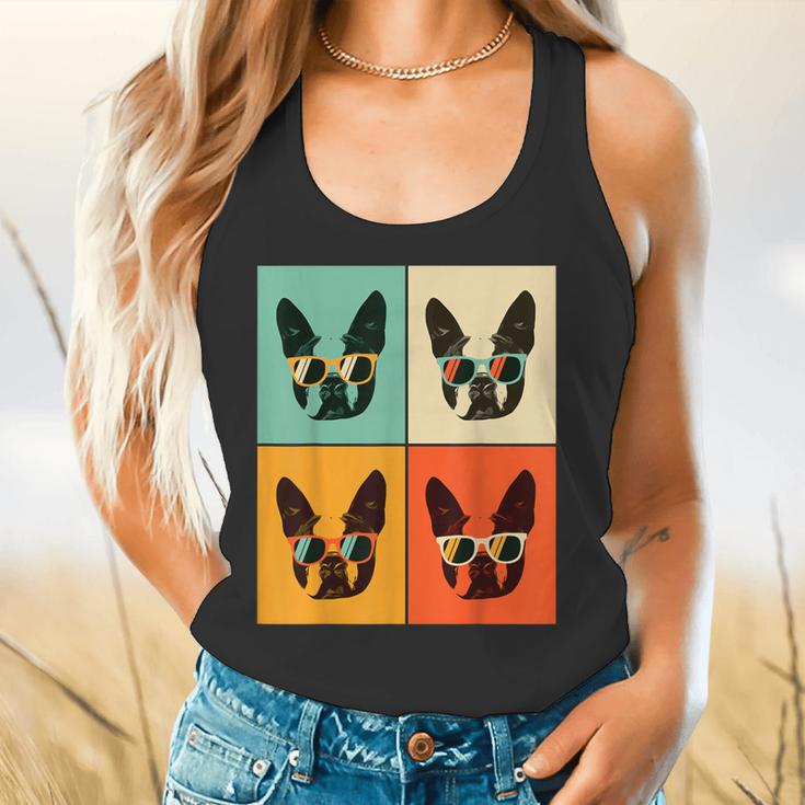 Bostie Dog Lover Boston Terrier With Sunglasses For Men Women Girls Kids Flowy Tank, gift for family, gift for coworker