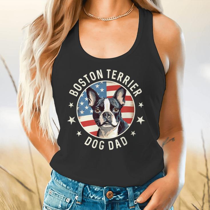 Boston Bull Terrier Men Boston Terrier Dog Dad Flowy Tank, gift for family, gift for coworker