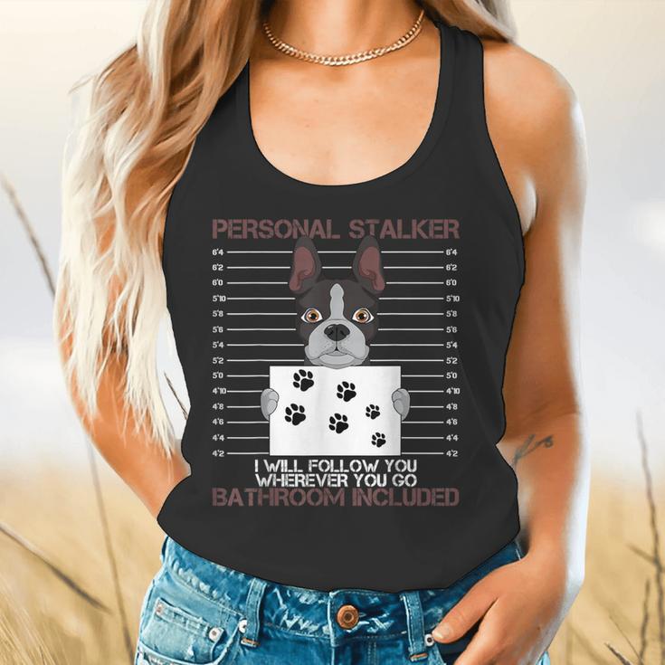 Boston Terrier American Gentleman Personal Stalker Dog Lover Flowy Tank, gift for family, gift for coworker
