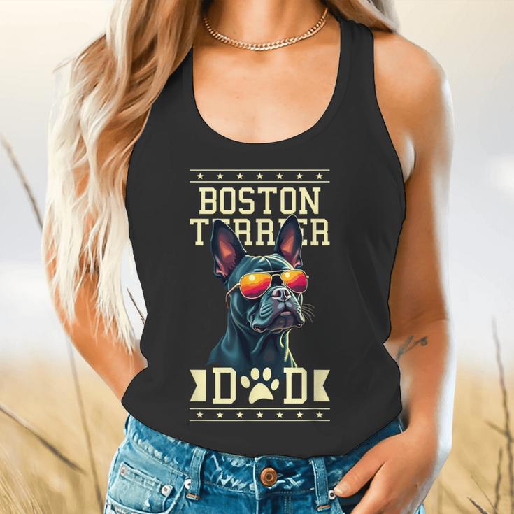 Boston Terrier Dad Boston Bull Bostie Dog Flowy Tank, gift for family, gift for coworker