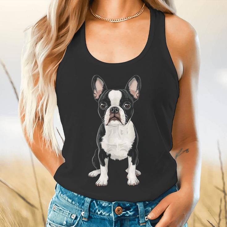 Boston Terrier Dog Motif Pet Art Boston Terrier For Men Women Kids Flowy Tank, gift for family, gift for coworker