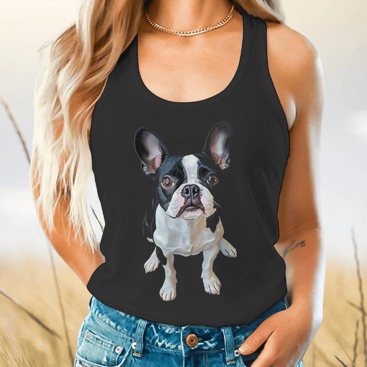 Boston Terrier Dog Motif Pet Art Boston Terrier Men Women Kids Flowy Tank, gift for family, gift for coworker