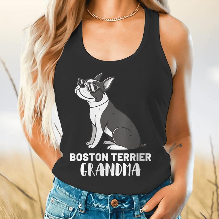 Boston Terrier Dog Owner Grandma Flowy Tank, gift for family, gift for coworker