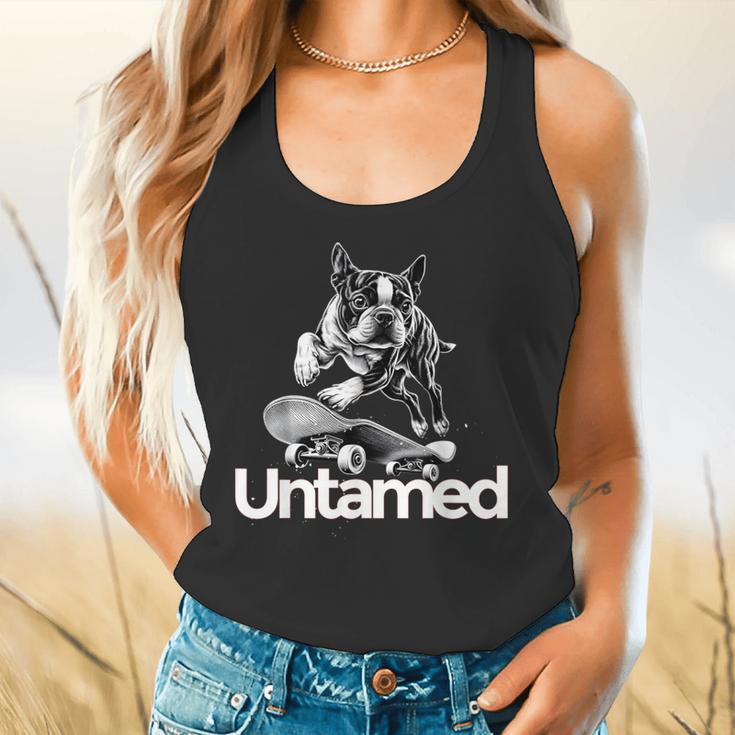 Boston Terrier Dog Untamed For Men Women Flowy Tank, gift for family, gift for coworker