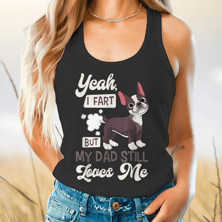 Boston Terrier Fart American Gentleman Non-Sporting Dog Flowy Tank, gift for family, gift for coworker