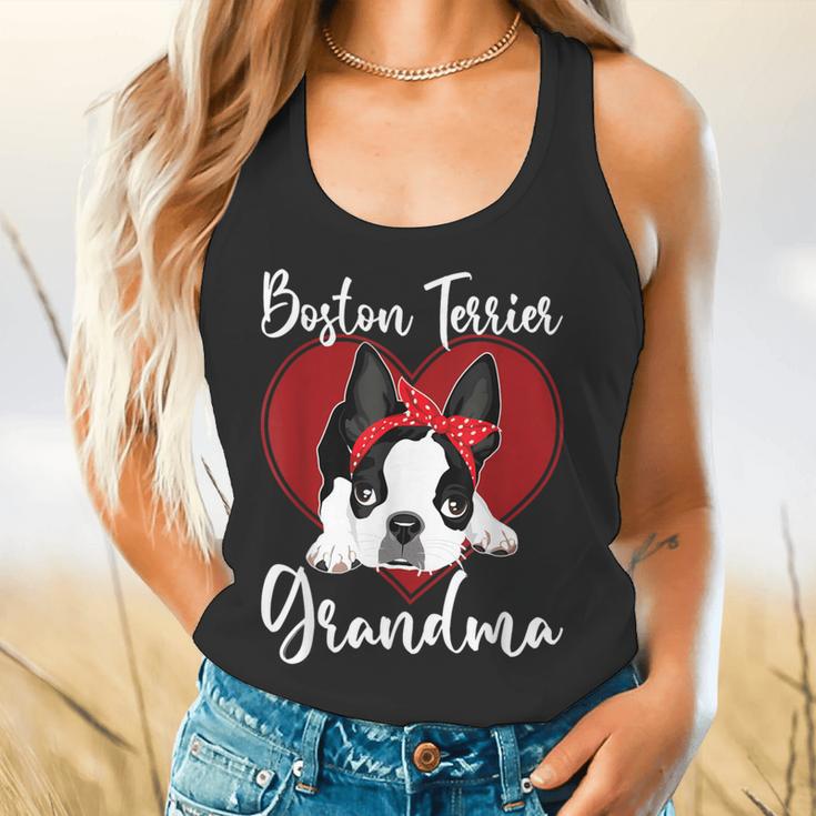 Boston Terrier Grandma Dog Owner Boston Terrier For Men Women Flowy Tank, gift for family, gift for coworker