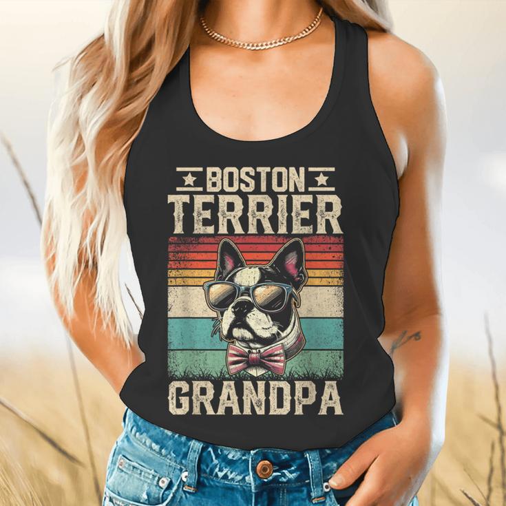 Boston Terrier Grandpa Dog Lover Father's Day Flowy Tank, gift for family, gift for coworker
