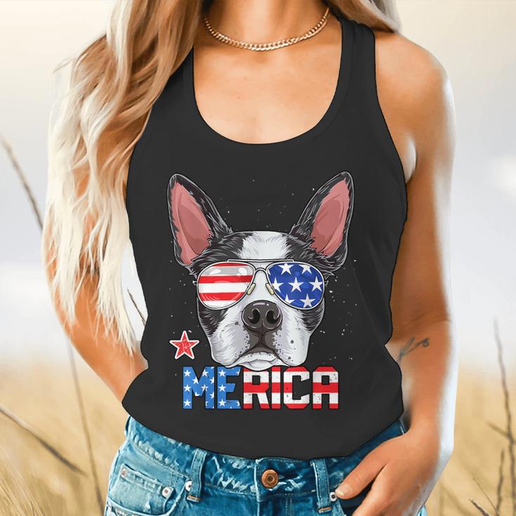 Boston Terrier Merica 4th Of July T Shirt Men Boys Dog Puppy Flowy Tank, gift for family, gift for coworker