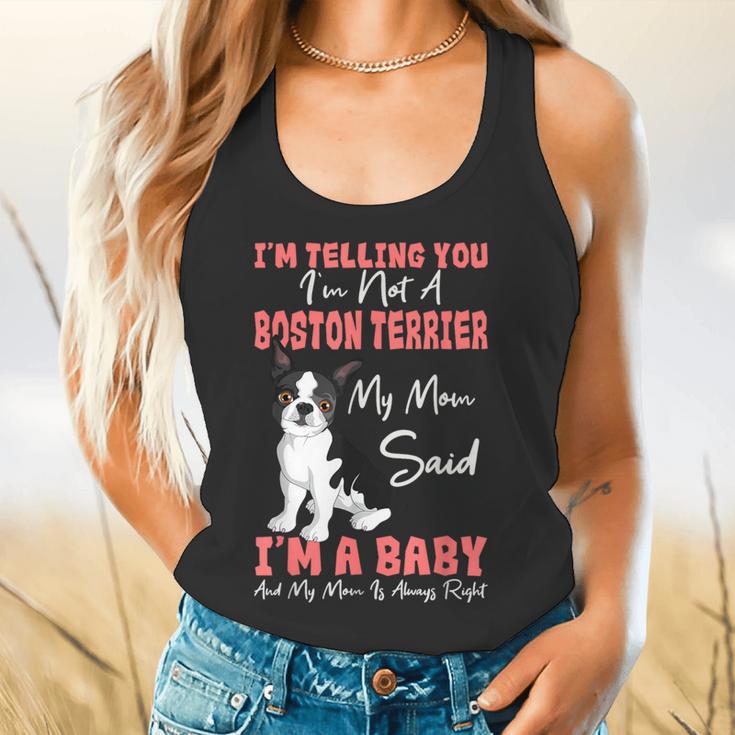 Boston Terrier Mom American Gentleman Dog Lover Mother's Day Flowy Tank, gift for family, gift for coworker