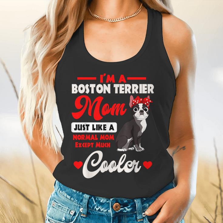 Boston Terrier Mom American Gentleman Dog Mother's Day Flowy Tank, gift for family, gift for coworker
