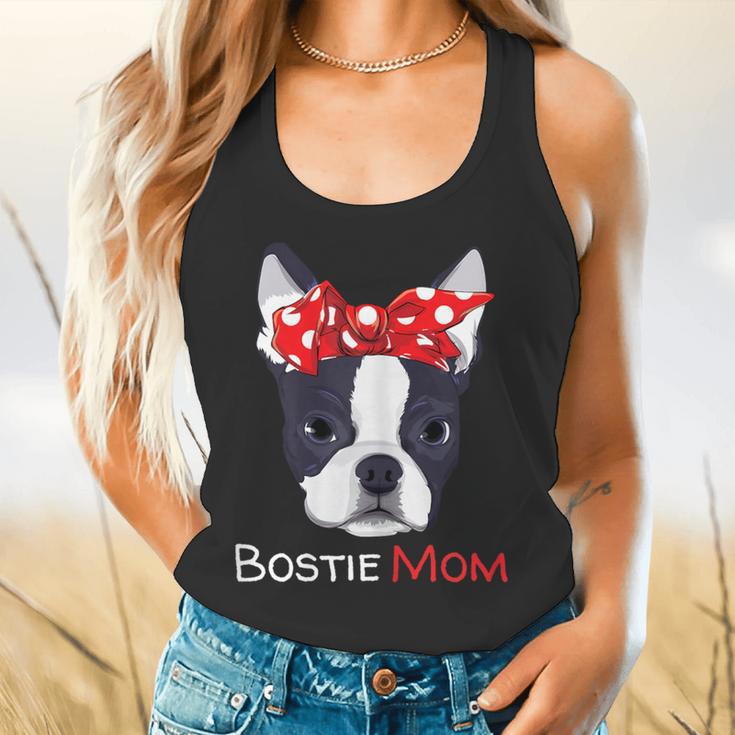Boston Terrier Mom Bostie Women Girls Flowy Tank, gift for family, gift for coworker