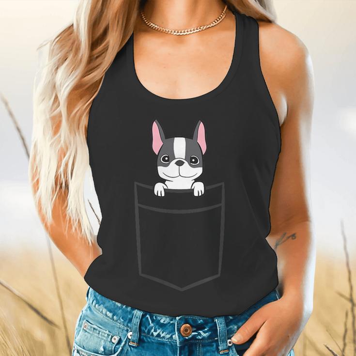 Boston Terrier In The Pocket Cute Boston Terrier Dog For Men Women Girls Kids Flowy Tank, gift for family, gift for coworker