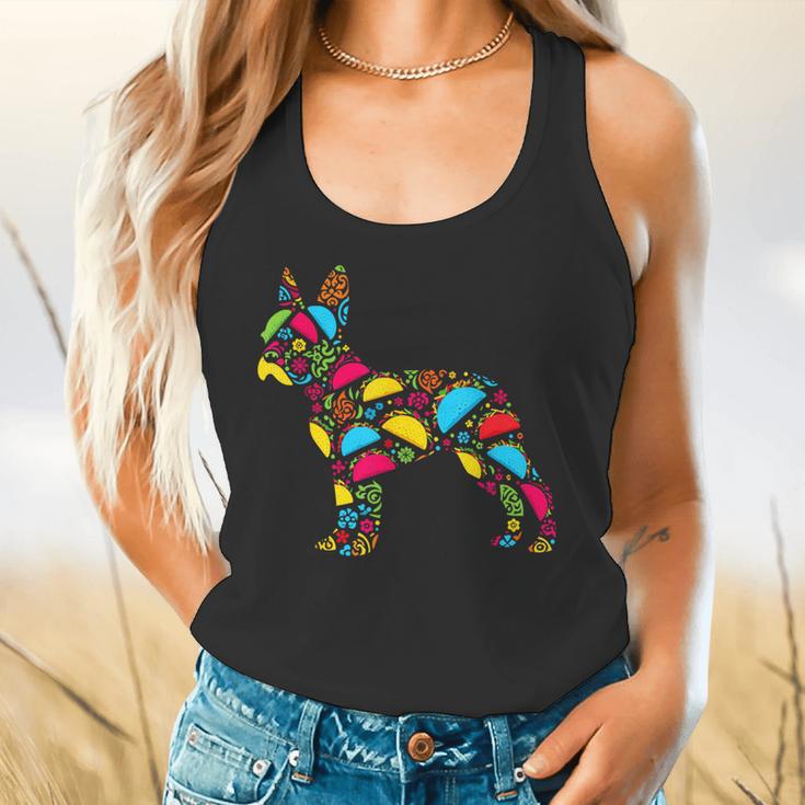 Boston Terrier Tacos Mexican Cinco De Mayo Taco Flowy Tank, gift for family, gift for coworker