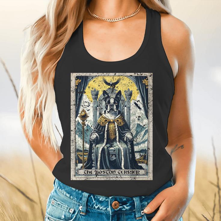 Boston Terrier Tarot Card Dog Flowy Tank, gift for family, gift for coworker
